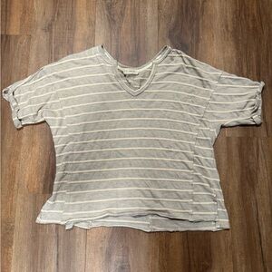 By Together Striped V-Neck Tee